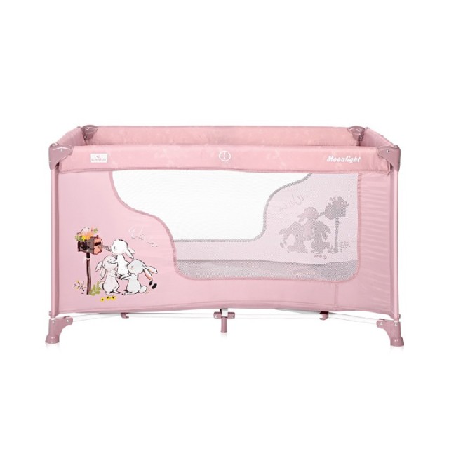 LORELLI PRENOSIVI KREVET MOONLIGHT 1 NIVO - BEIGE ROSE RABBITS (2021)